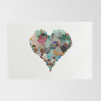 Love -  Sea Glass Heart A Unique Birthday & Fatherâs Day Gift Rug Gallery Image 2