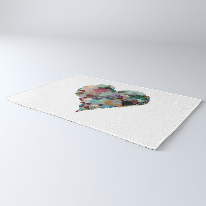 Love -  Sea Glass Heart A Unique Birthday & Fatherâs Day Gift Rug Gallery Image 3