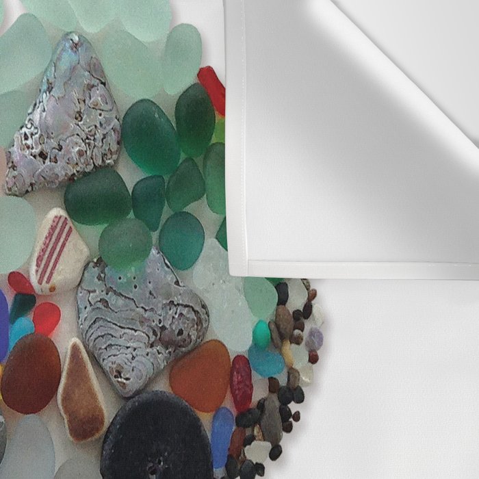 Love -  Sea Glass Heart A Unique Birthday & Fatherâs Day Gift Wall Tapestry Gallery Image 3