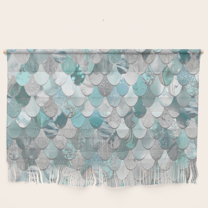 Mermaid Aqua and Grey Wall Hanging Gallery Image 1