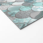 Mermaid Aqua and Grey Welcome Mat Gallery Image 2