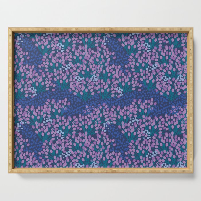 Little pink flowers  Serving Tray Gallery Image 1