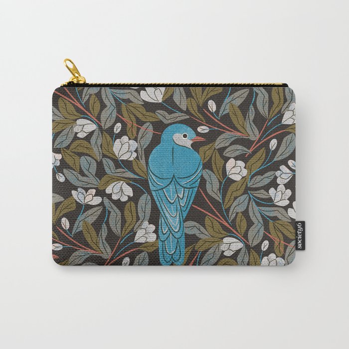Bluebird and Apple Blossoms Carry All Pouch Gallery Image 1