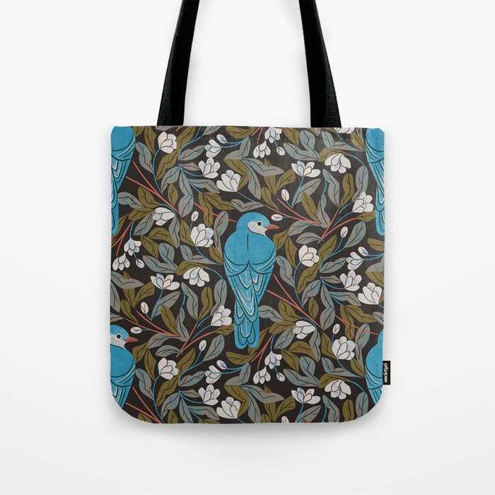 Bluebird and Apple Blossoms Tote Bag Gallery Image 1