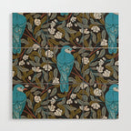 Bluebird and Apple Blossoms Wood Wall Art Gallery Image 1