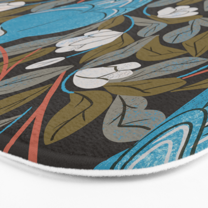 Bluebird and Apple Blossoms Bath Mat Gallery Image 3