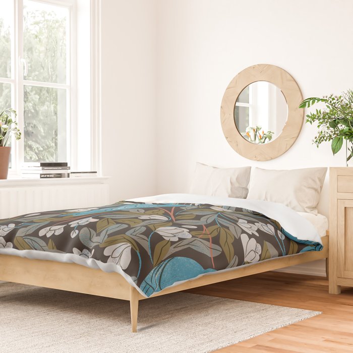 Bluebird and Apple Blossoms Duvet Cover Gallery Image 2