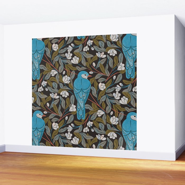 Bluebird and Apple Blossoms Wall Mural Gallery Image 2