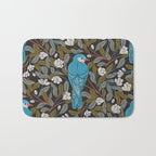 Bluebird and Apple Blossoms Bath Mat Gallery Image 1