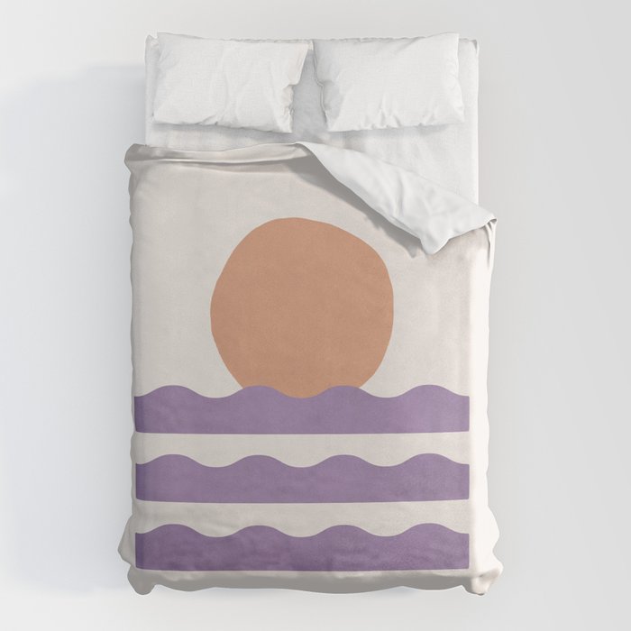 Sunset Wave - Abstract Painting Duvet Cover Gallery Image 6