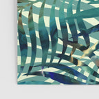 Tropical, Jungle, Palm Leaves, Watercolor Abstract, Blue and Green Poster Gallery Image 3