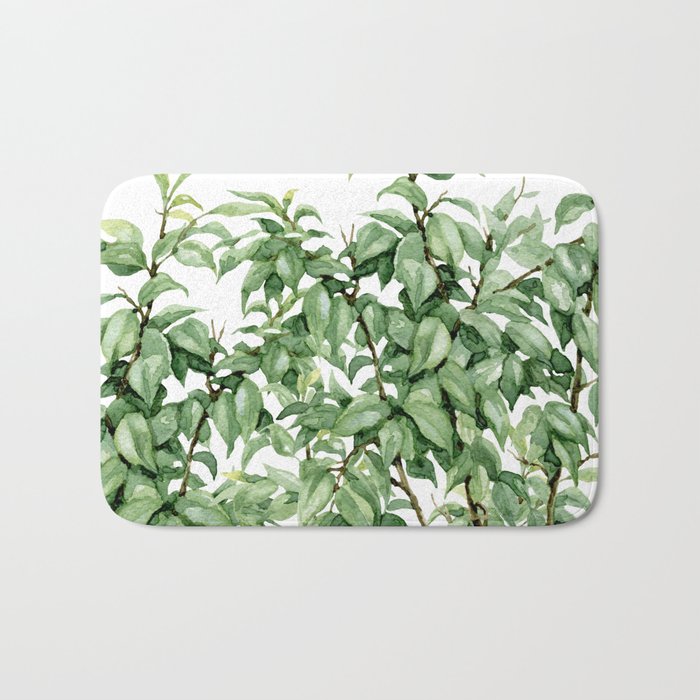 Botanic greenery Bath Mat Gallery Image 1