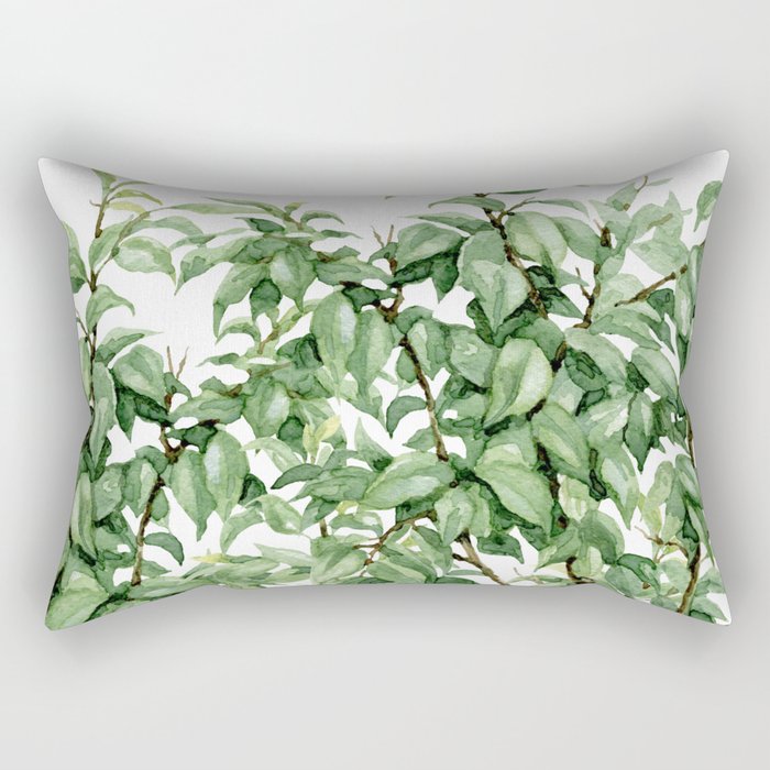 Botanic greenery Rectangular Pillow Gallery Image 1