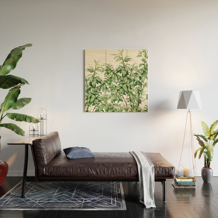 Botanic greenery Wood Wall Art Gallery Image 2