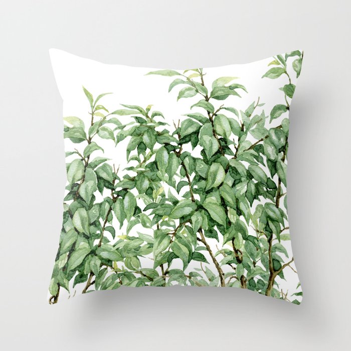 Botanic greenery Throw Pillow Gallery Image 6