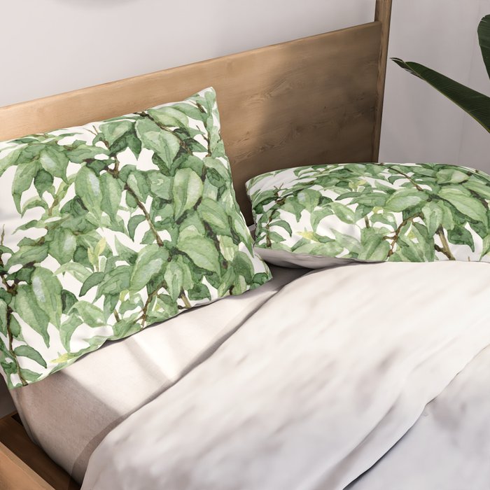 Botanic greenery Pillow Sham Gallery Image 2