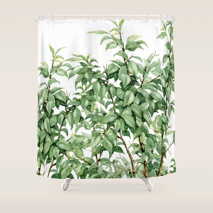 Botanic greenery Shower Curtain Gallery Image 1