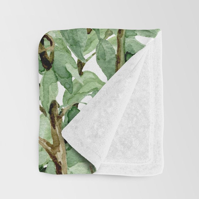 Botanic greenery Throw Blanket Gallery Image 3