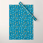 Japanese toys in blue Wrapping Paper Gallery Image 1