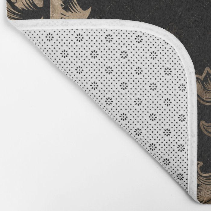 Fleur-de-lis - Black and Gold #1 Bath Mat Gallery Image 2