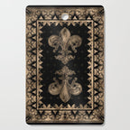 Fleur-de-lis - Black and Gold #1 Cutting Board Gallery Image 1