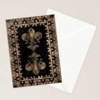 Fleur-de-lis - Black and Gold #1 Stationery Card Gallery Image 2
