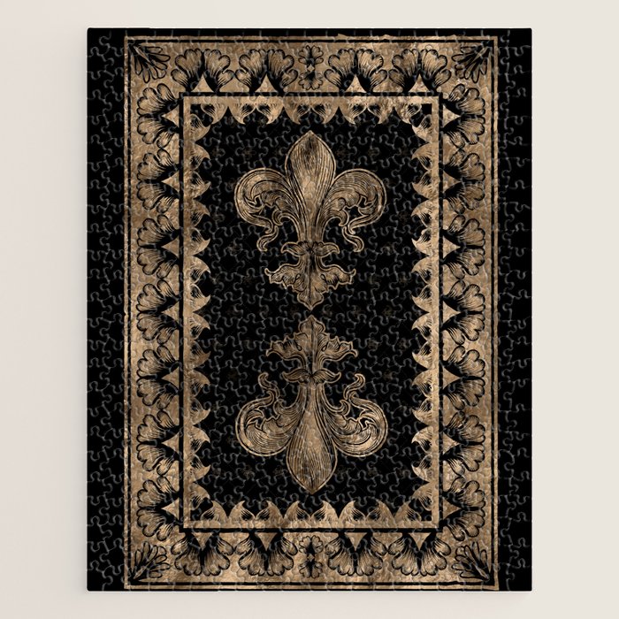 Fleur-de-lis - Black and Gold #1 Jigsaw Puzzle Gallery Image 1