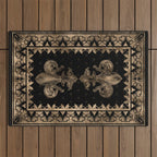 Fleur-de-lis - Black and Gold #1 Outdoor Rug Gallery Image 1
