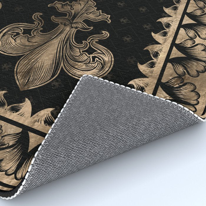 Fleur-de-lis - Black and Gold #1 Rug Gallery Image 4