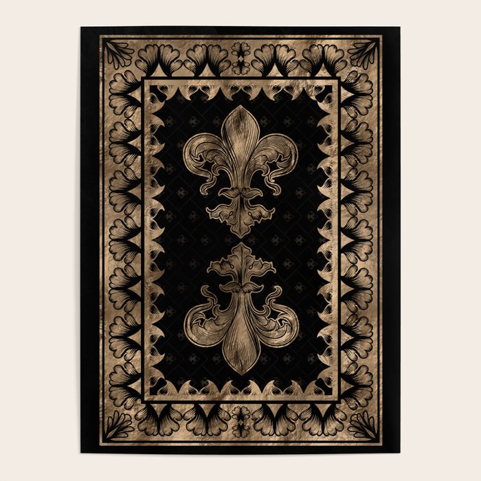 Fleur-de-lis - Black and Gold #1 Poster Gallery Image 1