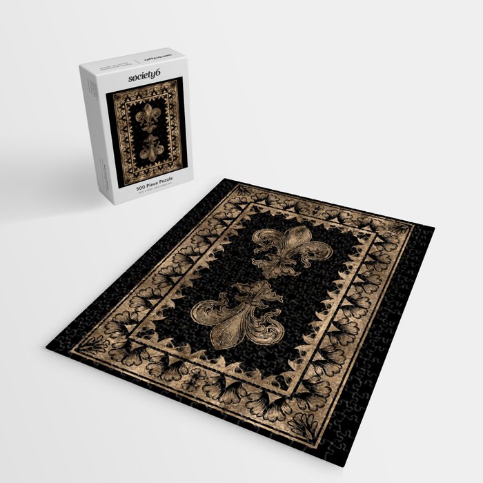 Fleur-de-lis - Black and Gold #1 Jigsaw Puzzle Gallery Image 2