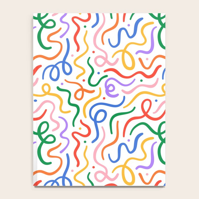 Colorful line doodle art pattern Notebook Gallery Image 4
