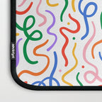 Colorful line doodle art pattern Laptop Sleeve Gallery Image 3