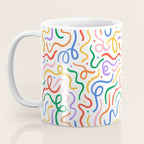 Colorful line doodle art pattern Coffee Mug Gallery Image 3