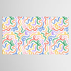 Colorful line doodle art pattern Tablecloth Gallery Image 2