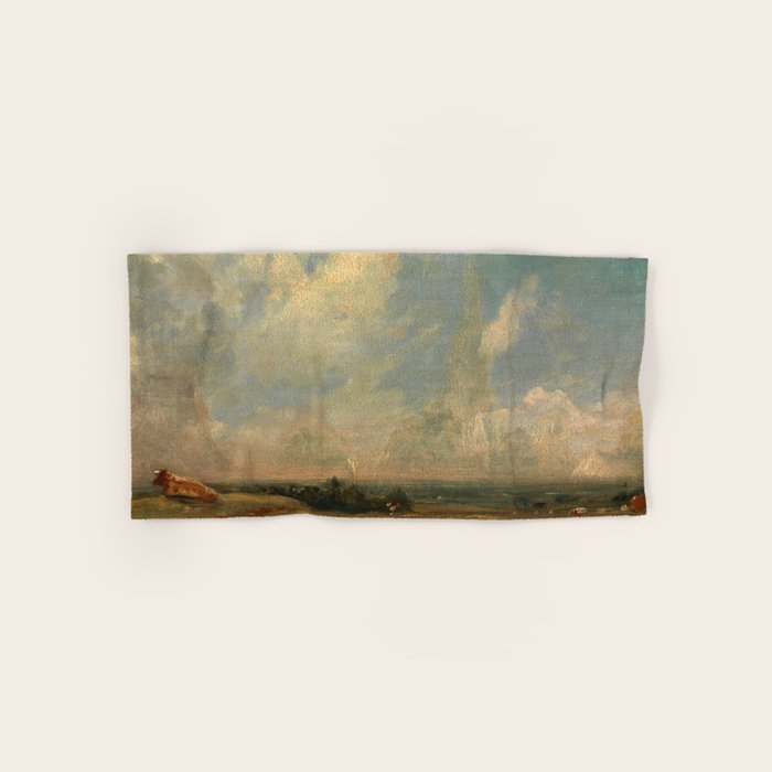 John Constable "A View from Hampstead Heath" Bath Towel Gallery Image 1