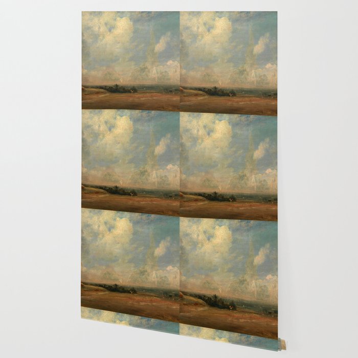 John Constable "A View from Hampstead Heath" Wallpaper Gallery Image 2