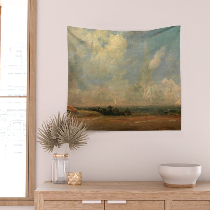 John Constable "A View from Hampstead Heath" Wall Tapestry Gallery Image 2