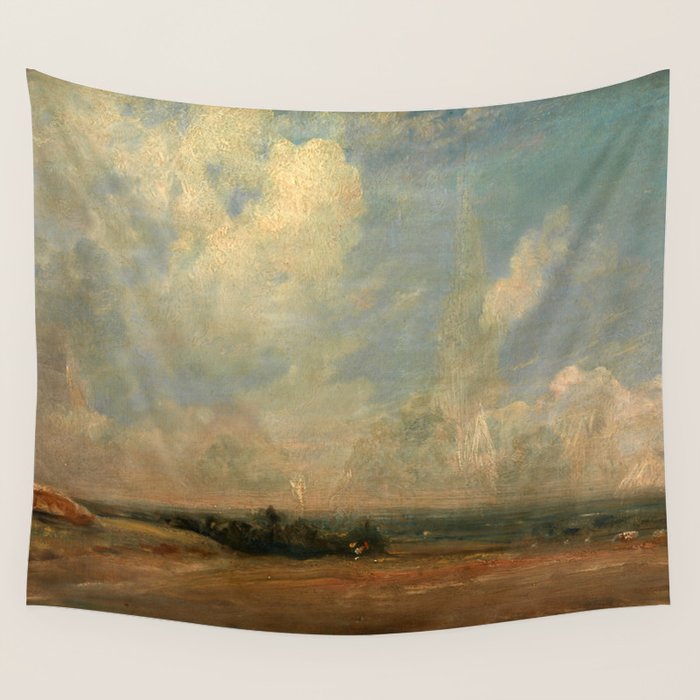 John Constable "A View from Hampstead Heath" Wall Tapestry Gallery Image 4