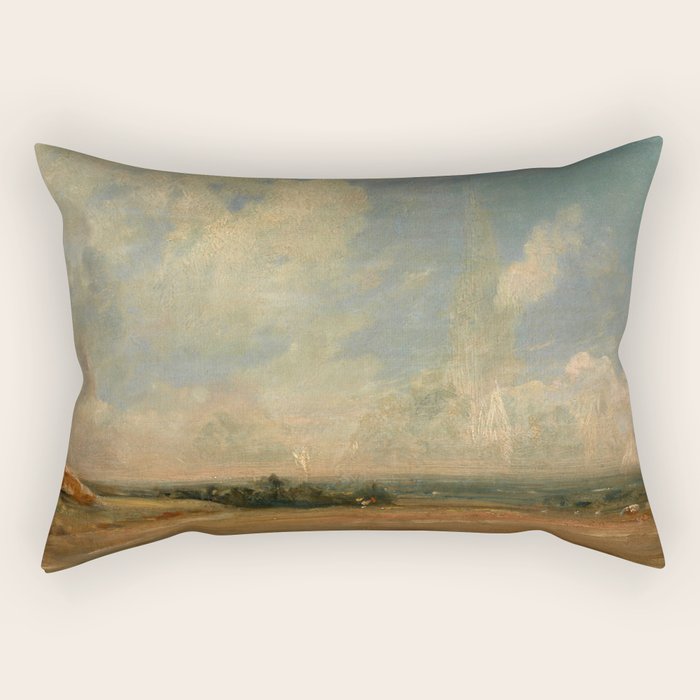 John Constable "A View from Hampstead Heath" Rectangular Pillow Gallery Image 2