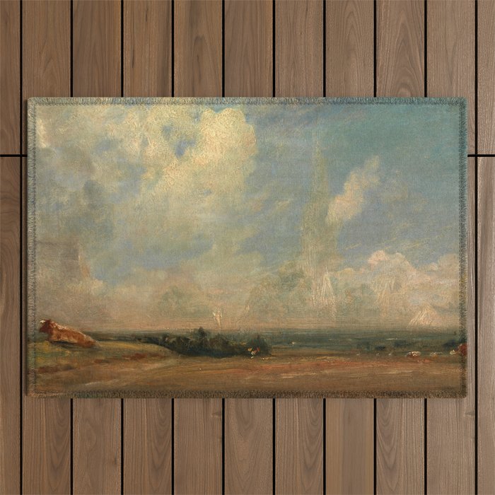 John Constable "A View from Hampstead Heath" Outdoor Rug Gallery Image 1