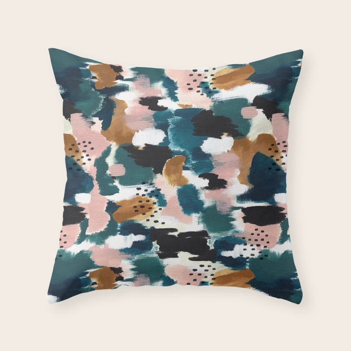 Brush Stroke Abstract Throw Pillow Gallery Image 6