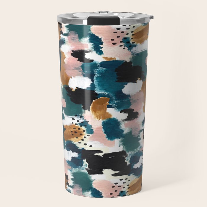 Brush Stroke Abstract Travel Mug Gallery Image 1