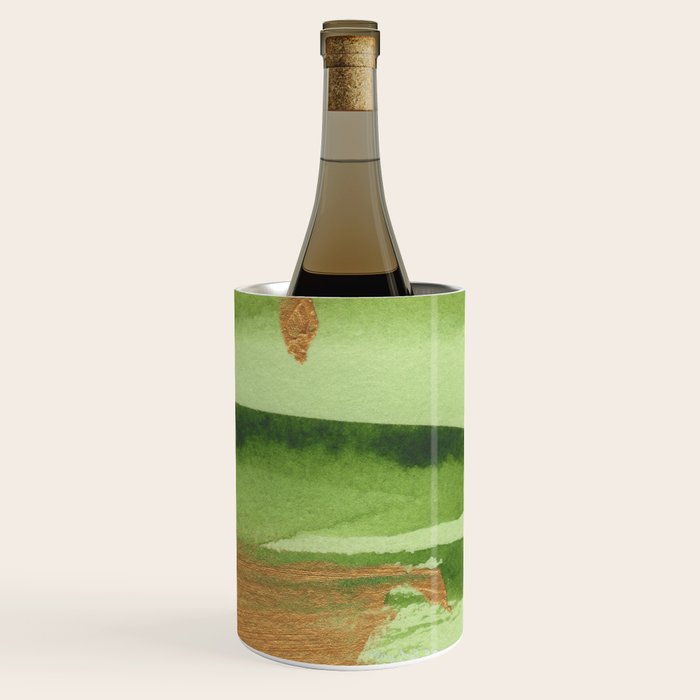Mixed Media Green Gold White 1 Wine Chiller Gallery Image 3