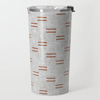 double dash - rust on greige Travel Mug Gallery Image 2
