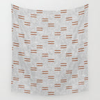 double dash - rust on greige Wall Tapestry Gallery Image 4