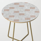 double dash - rust on greige Side Table Gallery Image 2