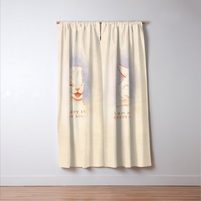 'I Am Happy Because Every One Loves Me' Louis Wain Cat Window Curtain Gallery Image 3