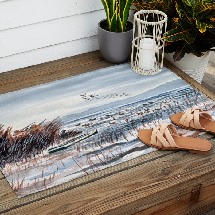 Duck Hunting For Canvasbacks Outdoor Rug Gallery Image 2