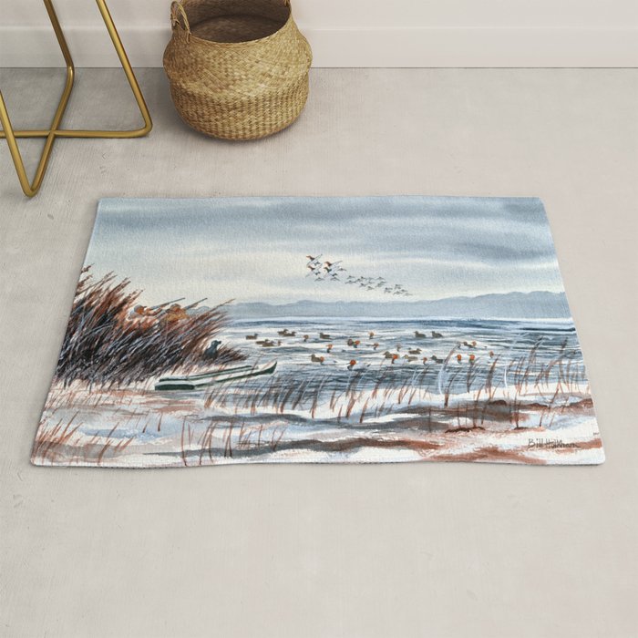 Duck Hunting For Canvasbacks Rug Gallery Image 1